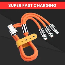 Raptor 3-in-1 Cable 1 m 3-in-1 Multi-Functional Data and Power Cable for Android and Type-C DevicesT367 image 1