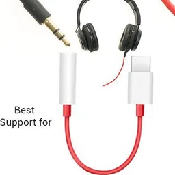 GLARIXA Red USB C Headphone Adapter, Type C to 3.5mm Audio Jack Connector for Tablet, Smart Phone Converter image 4