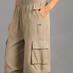 hrx by hrithik roshan Women Solid Beige Track Pants image 5