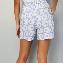 max Printed Women Blue Basic Shorts image 2