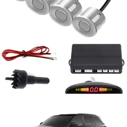 intenzo Universal 4 Silver Reverse Parking Sensor With LED Display For Cars-120 Safety of Passengers/Car One Alarm Kit-558 Parking Sensor-picture-30