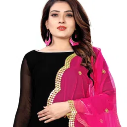 oo ! ho Net Embroidered Pink Women Dupatta image 2