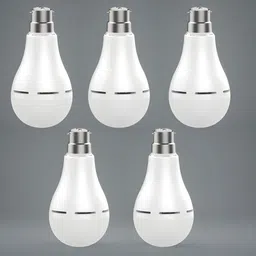 guggu Inverter Bulb 9W LED 1200mAh battery 4 hrs emergency light Pack of 5 bulbMN130 4 hrs Bulb Emergency Light-picture-37