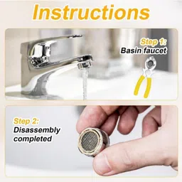 harisha Faucet Wrench, Bathroom Plumbing Repair Tool, Strong Bite Universal Tap Spanner For Kitchen And Bathroom Single Sided Open End Wrench image 3