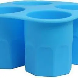 smitex 4-Cup Ice Cube Shot Shape Silicone Shooters Glass Freeze Molds Maker Tray Party Bar Tools Ice Shot Glass Mold Blue Silicone Ice Cube Blue Silicone Ice Ball Tray-picture-28
