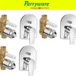 parryware Praseo concealed Diverter Body with Concealed Upper Part set of 3 pic 331 Praseo Diverter with upper trim | Hot and Cold water Mixer | Complete set Diverter Faucet-picture-10