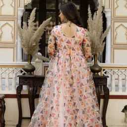 here&now Women Embroidered, Embellished, Paisley Viscose Rayon Anarkali Kurta image 2