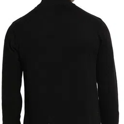 turtle Men Solid High Neck Black Sweater image 4