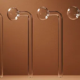 wishingbell natural 6 inch Bend Glass Oil Burner Pipe Transparent (Pack of 4) Borosilicate Glass Inside Fitting Hookah Mouth Tip image 1