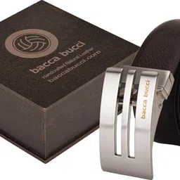 bacca bucci Men Party Brown Genuine Leather Reversible Belt image 3