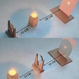 erhindia Science Physics Experiment Kit Convex Concave Lens Mirror DIY Candle for School image 2