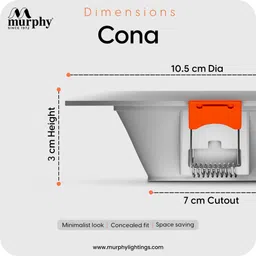 murphy Cona 6W Round Led Panel Conceal Down Light (Cool White, Pack of 20) Ceiling Light Ceiling Lamp image 5