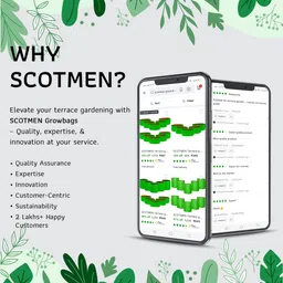 scotmen UV Stabilized Terrace gardening 12x12 Pack of 5 and 15x15 set of 3 Grow Bag image 5