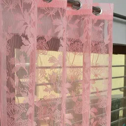 rashee creations 153 cm (5 ft) Window Net Transparent Curtain (Pack Of 2)-picture-13