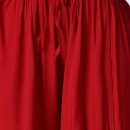 maurya Women Loose Fit Maroon Viscose Rayon Trousers image 2