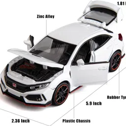 arniyavala 1:32 Diecasting Alloy Honda Civic Car Model Toy Car,Pull Back Alloy Car for kids image 2