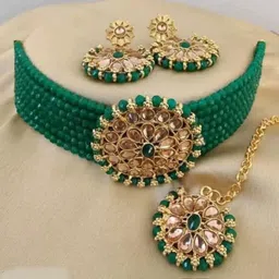 asl world Alloy Gold-plated Green Jewel Set-picture-31