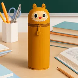 krujyam Themed Extendable Stationary Pencil Case Cute Cartoon Animal Face Art Polypropylene Pencil Box-picture-42