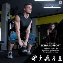 boldfit Knee Cap For Pain Relief Guard Brace Band Gym Knee Support Sleeve Pad Belt Wrap Knee Support image 5