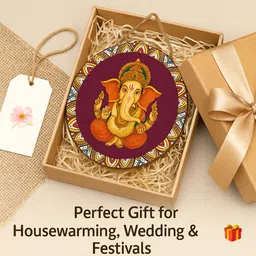 divinecrafted Ganesha Mandala Wall Hanging Art | Handcrafted Decorative Home Office Decor image 5