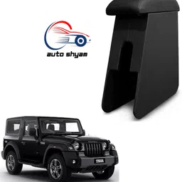autoshyam Custom fit Wooden Console for Mahindra Thar All Model Black Color Car Armrest-picture-16