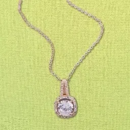 harishree Elegant Sparkle Pendant Necklace Diamond Alloy Chain image 2