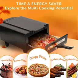 wellberg 14-Inch Heavy-Duty Pizza Oven for Grilling, Healthy Baking, and Roasting Needs Electric Tandoor image 4