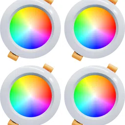 mvl 9W 3-in-1 Round LED Conceal Light Color Changing Light Red,Blue,pink Pack of 4 Ceiling Light Ceiling Lamp-picture-40