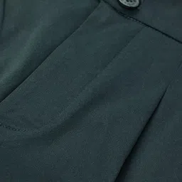 snitch Men Slim Fit Dark Green Polyester Trousers image 2