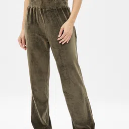 harpa Women Solid Olive Track Pants image 1