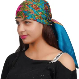 okara Floral Print Wool Blend Women Green Scarf-picture-16