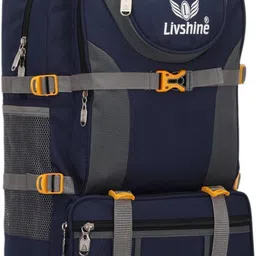 livshine Rucksack For Hiking Trekking And Travel - Unisex Rucksack - 60 L (Blue) Rucksack - 60 L image 4