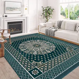 adorn Green Velvet Carpet image 1