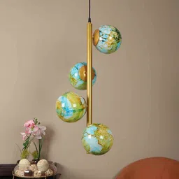 eliante by jainsons lights Mace Gold Iron Hanging Light image 2