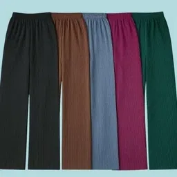 mp10 Pack of 5 Women Regular Fit Multicolor Lycra Blend Trousers image 3