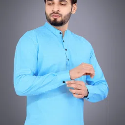 nofilter Men Solid Pure Cotton Straight Kurta image 3
