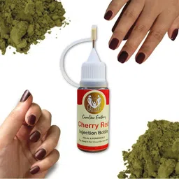 careone gallery Instant Nail Injection Henna Paste Mehendi | Vegan & Halal | Cherry Red Colour red-picture-12