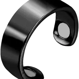 majisaacu 1 Pcs Blood Sugar Control Ring Adjustable Magnetic Therapy Ring Black-picture-11