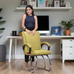 ratison Director Principal Manager Reception Visitor/Study/Office Chair Leatherette Office Arm Chair image 2