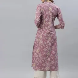 heartloom Women Printed Viscose Rayon Straight Kurta image 2