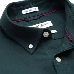 u.s. polo assn. Men Tailored Fit Solid Cut Away Collar Casual Shirt image 2