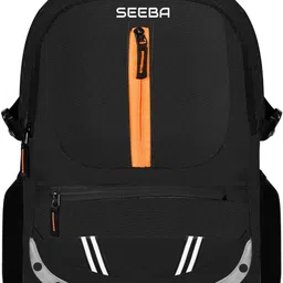 seeba Large 37 L Laptop Backpack Water Rasistant Fabric Zipper unisex School Bag with reflective strip-picture-20