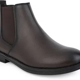 layasa Men Casual Comfortable Chelsea Slip-On Outdoor Synthetic Leather Boots For Men image 2