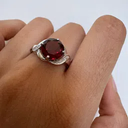 carillon jewelry Jharna Ring Sterling Silver Garnet Ring image 2