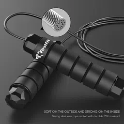 firstfit Tangle-Free Rapid Speed Skipping Rope Ball Bearing Adjustable Exercise Jump Rope Ball Bearing Skipping Rope image 2