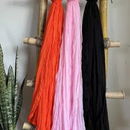 nakoda creation Cotton Blend Solid Multicolor Women Dupatta-picture-16