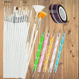 netfin Nail Art Kit for Girls 15 Brushs, 5 Pens, 10 Tapes-picture-21