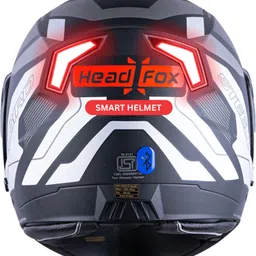 headfox N2 Air 7 Smart Bluetooth Helmet: Calls, Music , GPS & Voice Asst. Road DV Motorbike Helmet image 1