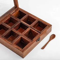 rahul sre handicrafts Spice Set Wooden image 2