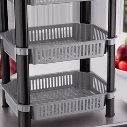 ecodex Utensil Kitchen Rack 3 Layer Plastic Kitchen Stand for storage home, office Plastic-picture-29